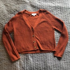 Rust button sweater